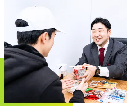 働く準備を整える支援の様子